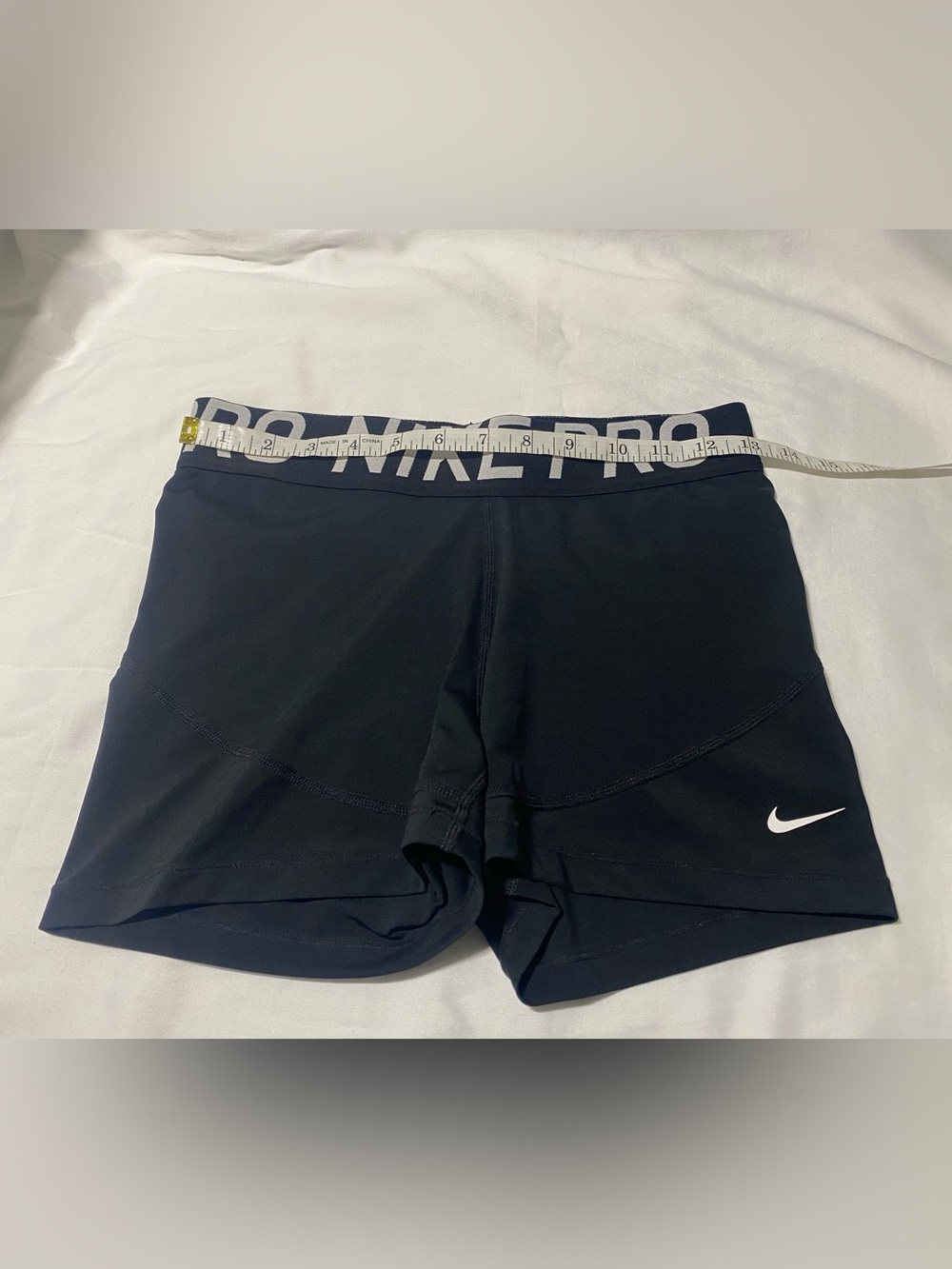 Nike - Black PRO Bike Shorts with White Swoosh